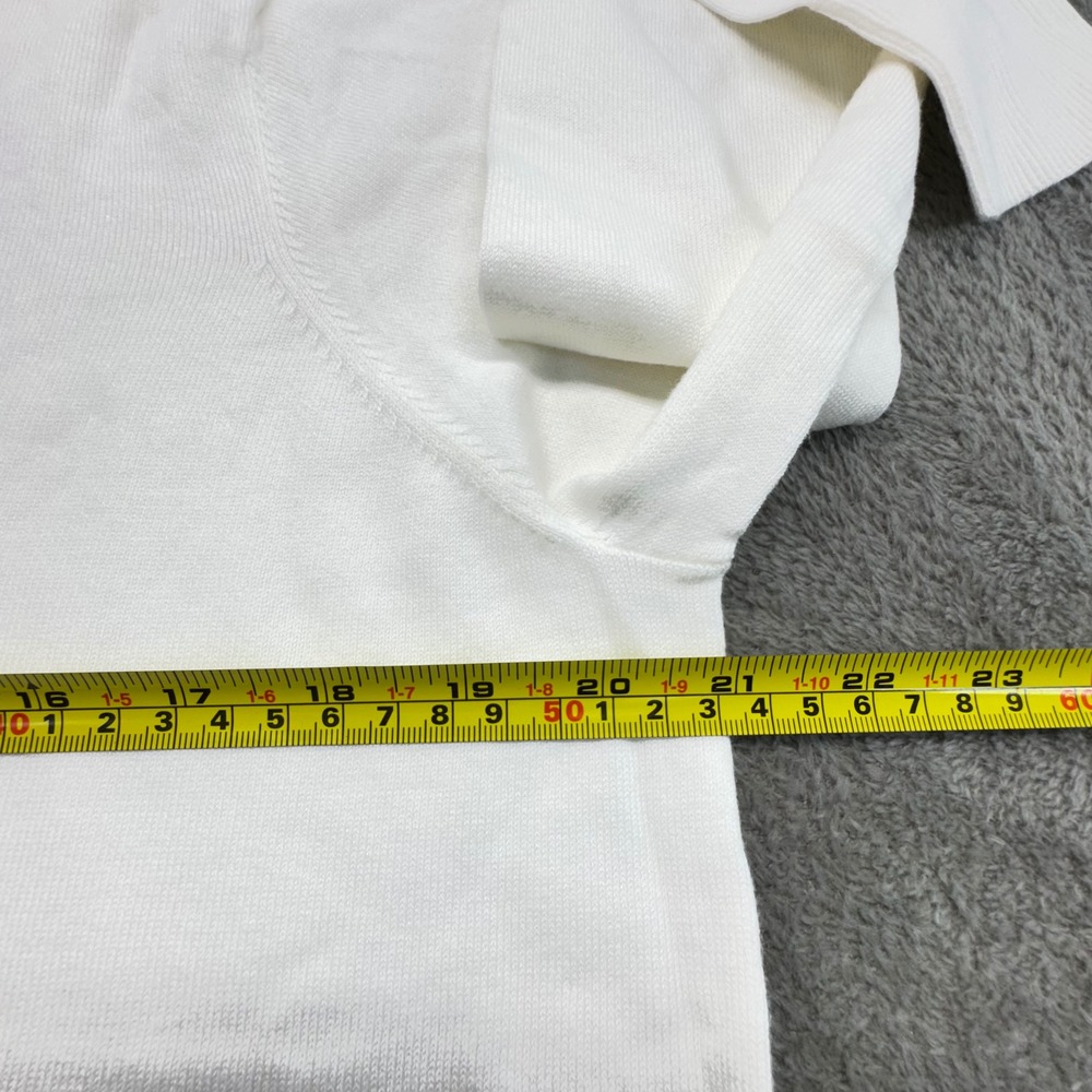 DG2 Diane‎ Gilman White Turtleneck Sweater Fringe Trim Tassel Detail Size L NWT - Picture 6 of 10